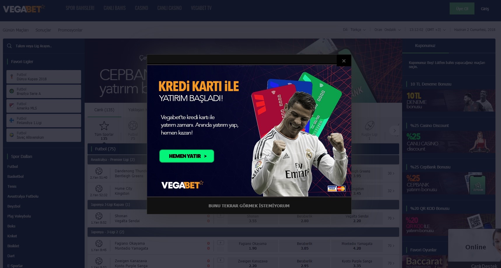 € 690 Bez depozytu w Casino.com