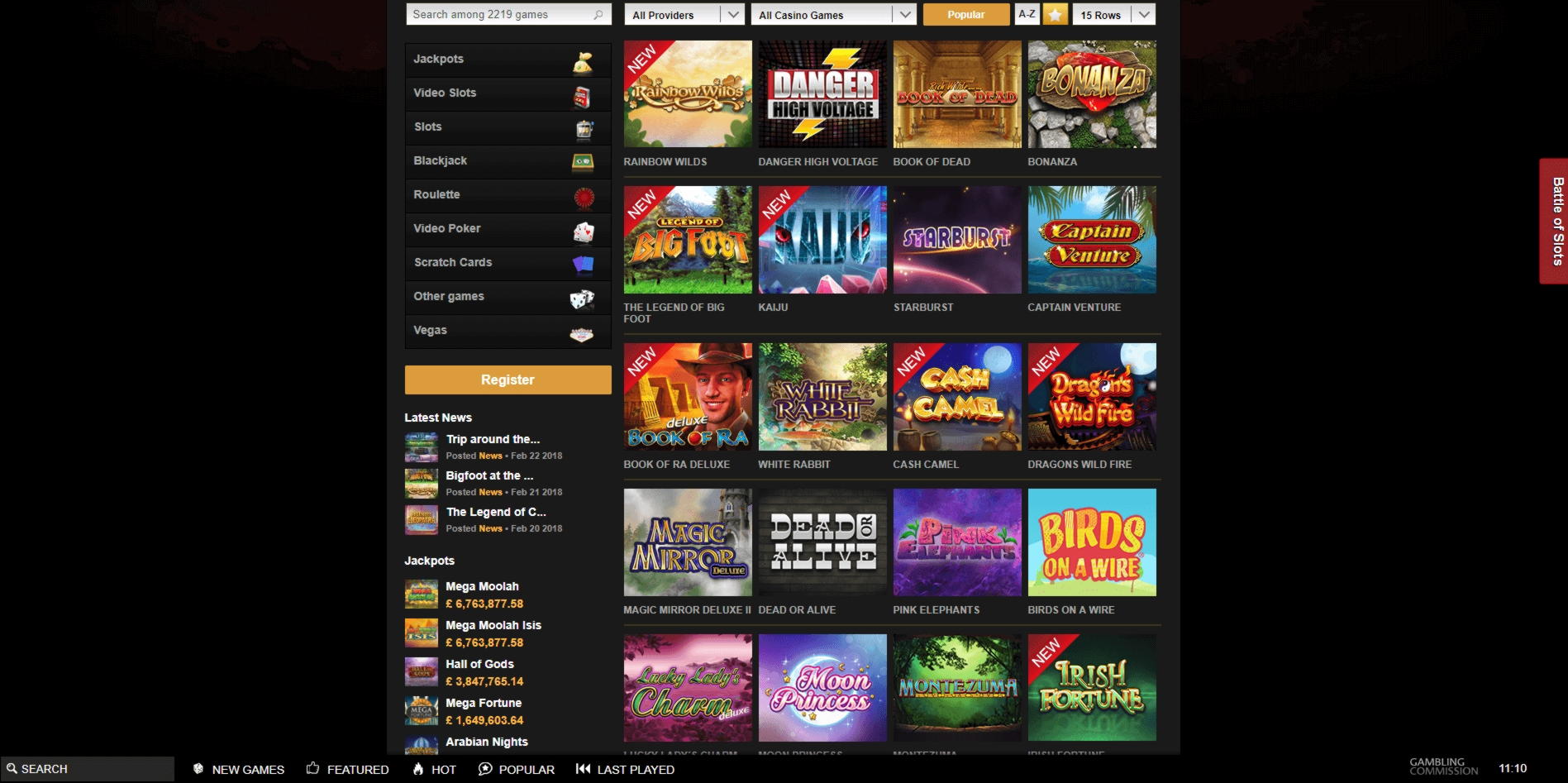 Bonus kasynowy 620 bez depozytu w kasynie Party