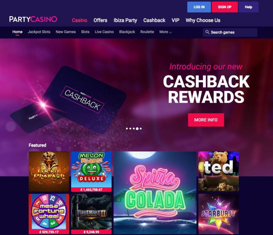 90 Free Spins nu oferă cazinou de depozit la Party Casino