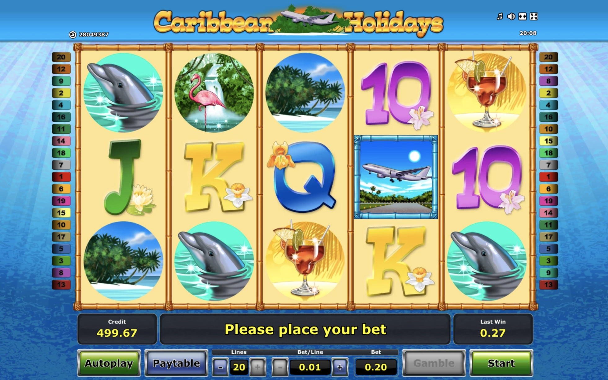 260 Free spins no deposit at Noble Casino