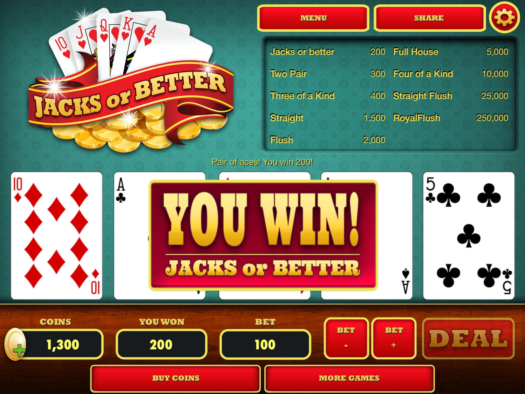 135% Casino Welcome Bonus at This Is Vegas
