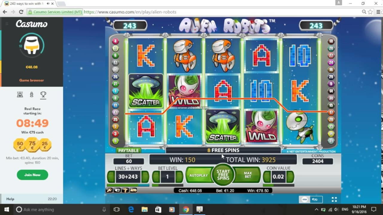 125 free spins at Gamebookers