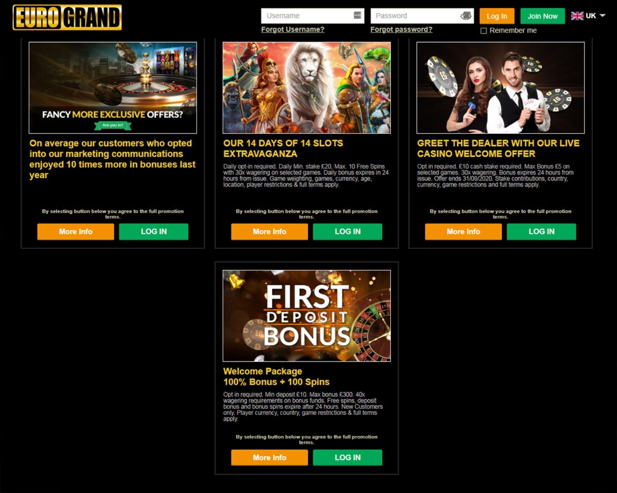 €570 No Deposit at Grandivy