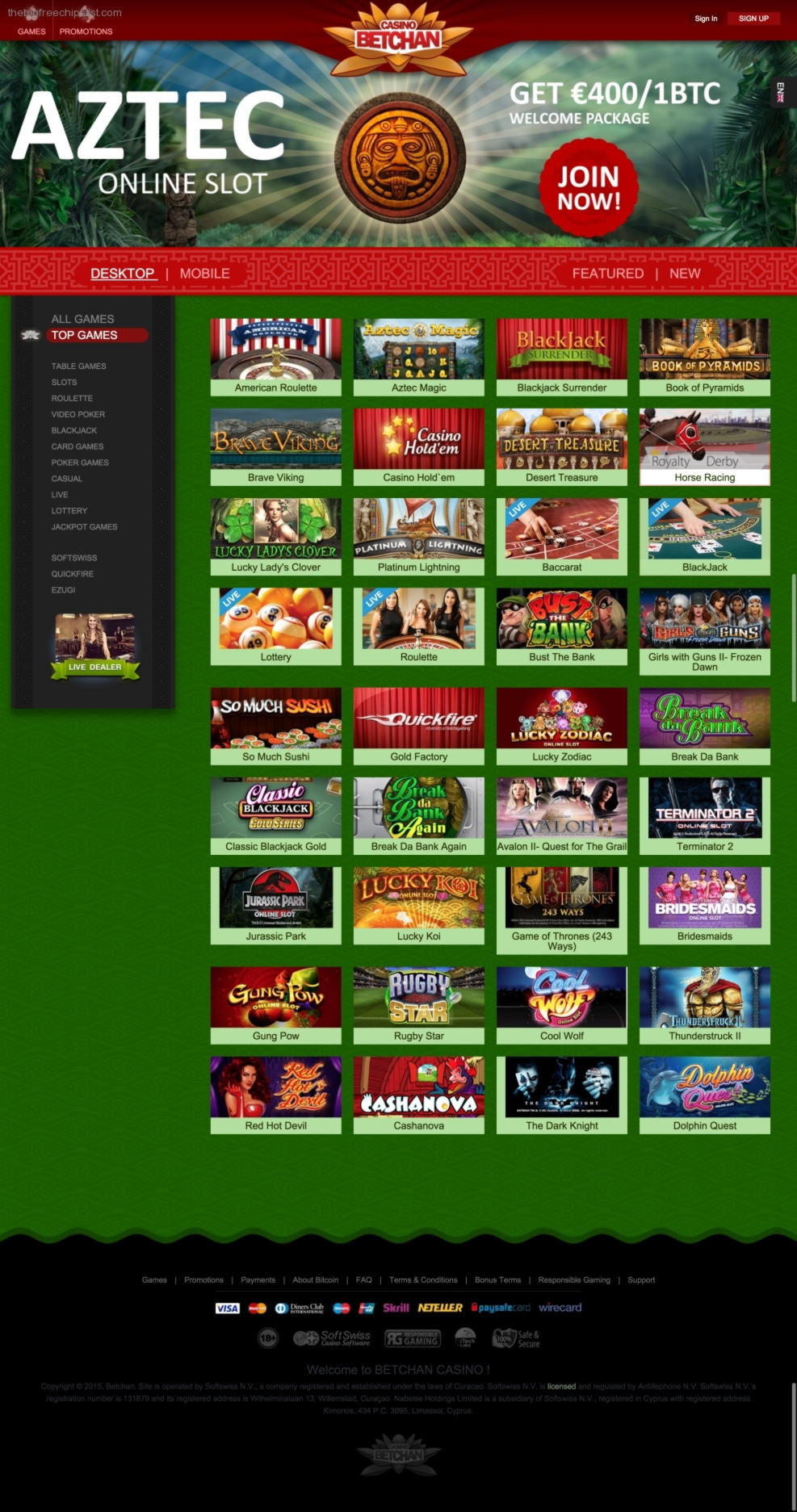 £4315 No deposit at Casino.com