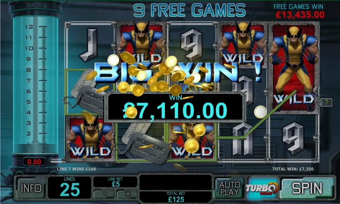 125% Match Bonus at Video Slots