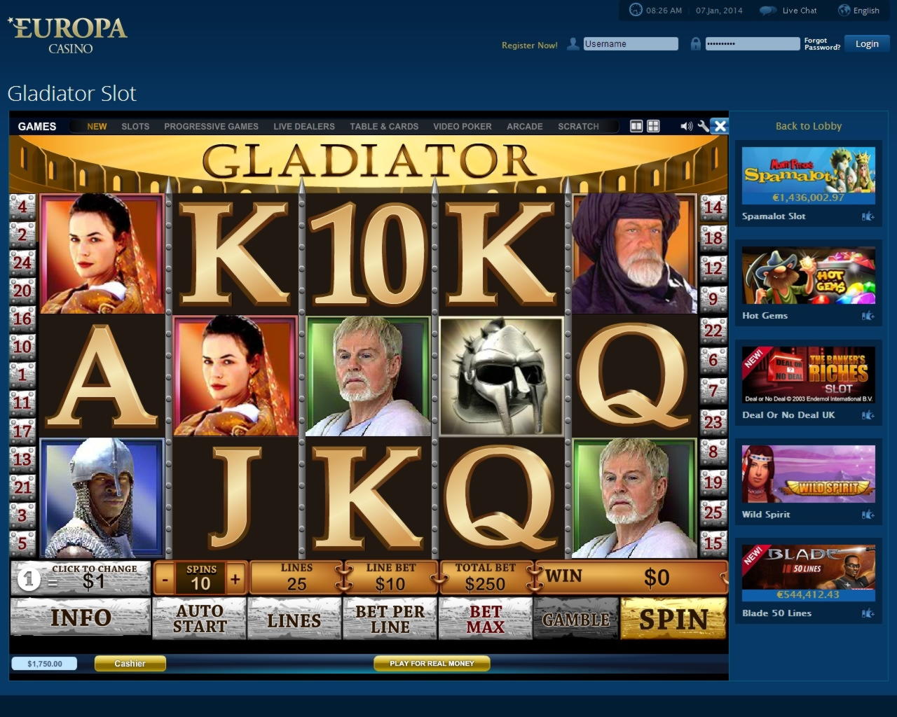 Eur 1660 no deposit bonus at Casino.com