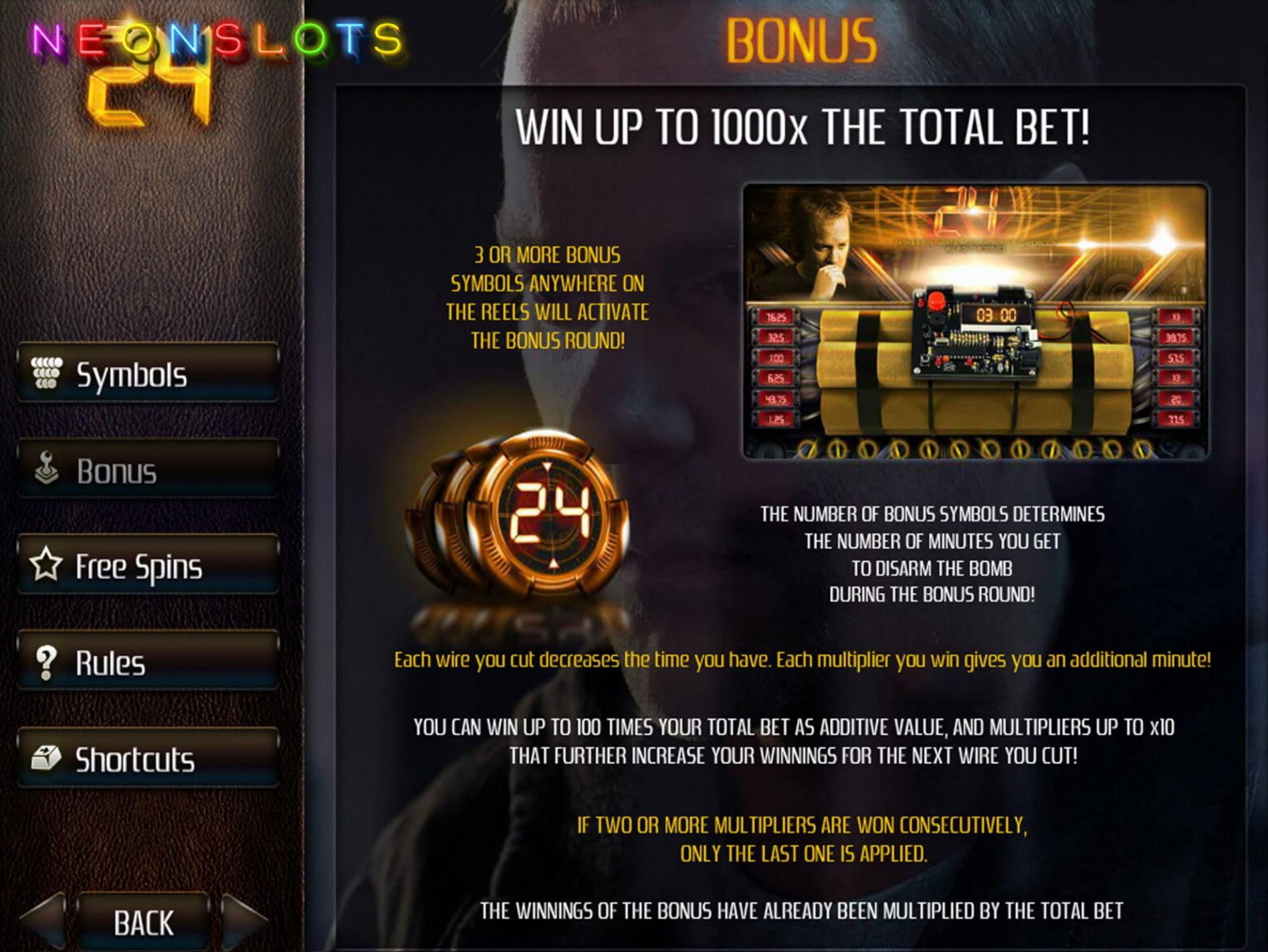 190 Free spins casino at Gamebookers