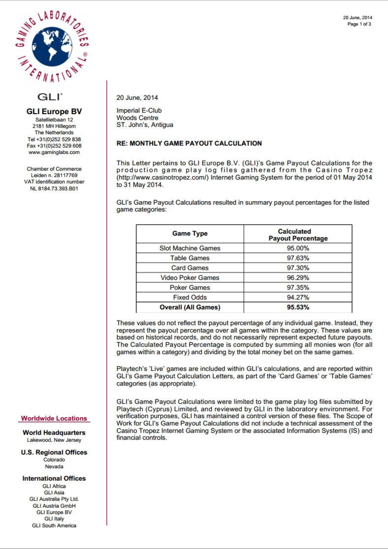 $ 215 Bez depozytu w Casino Party