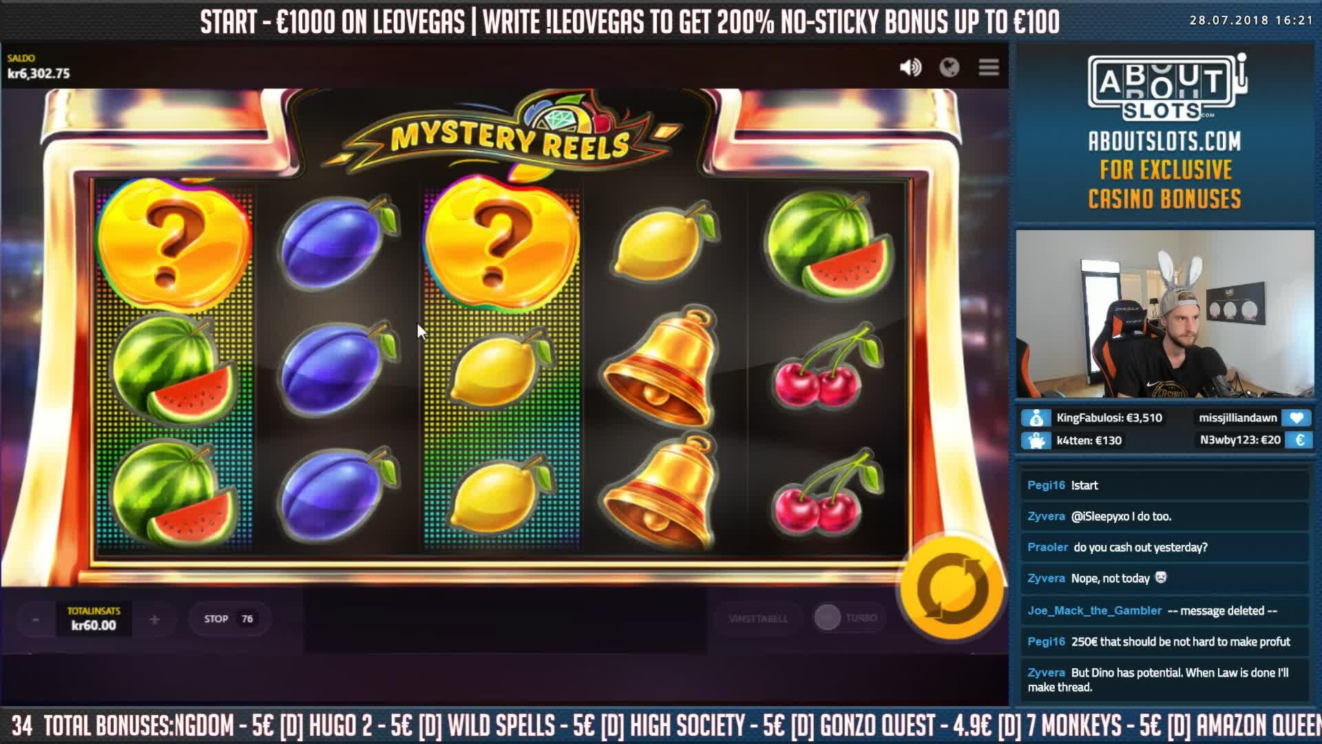 £695 Free chip Norway Casino