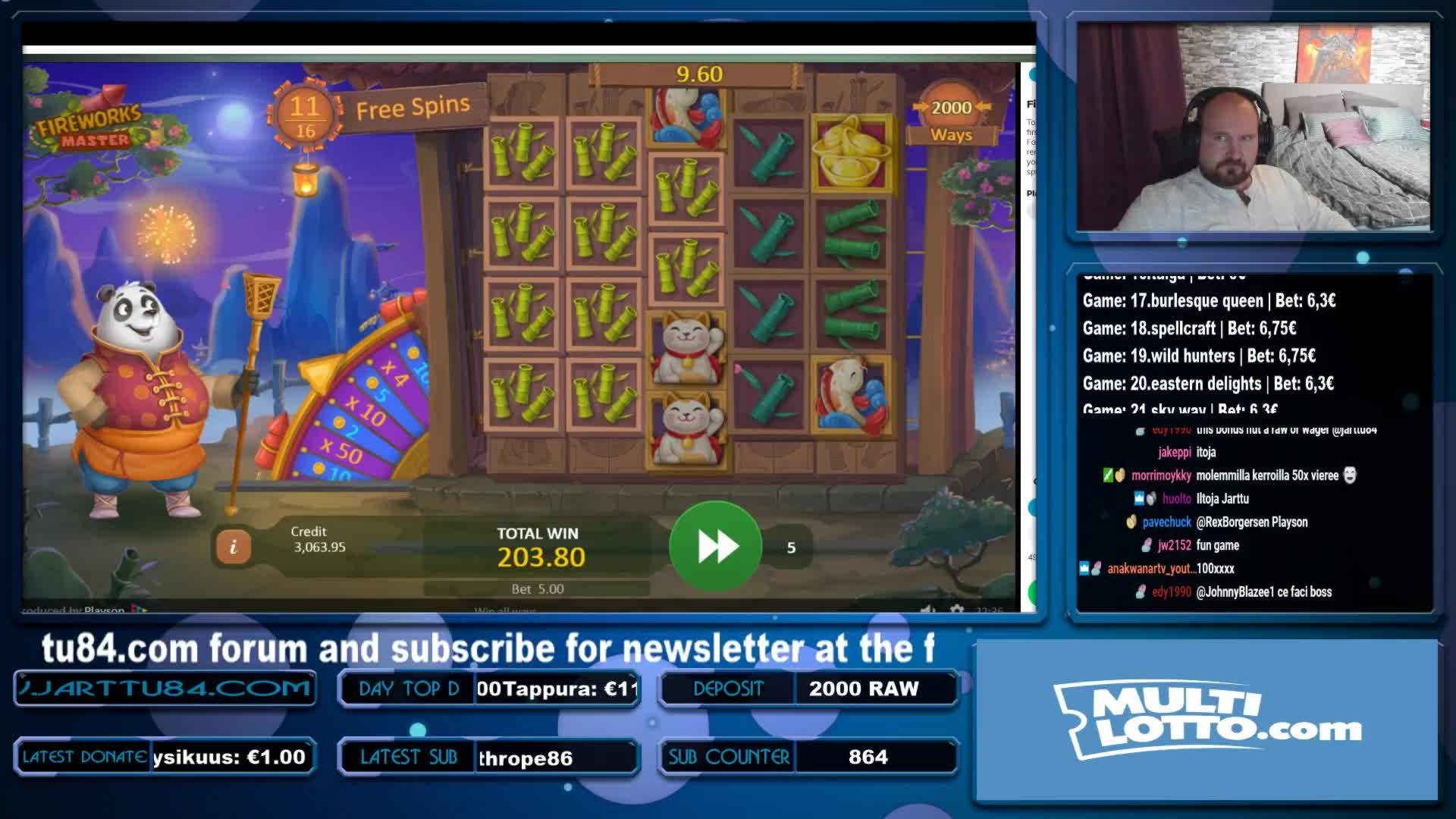 210 Free Spins at Gamebookers