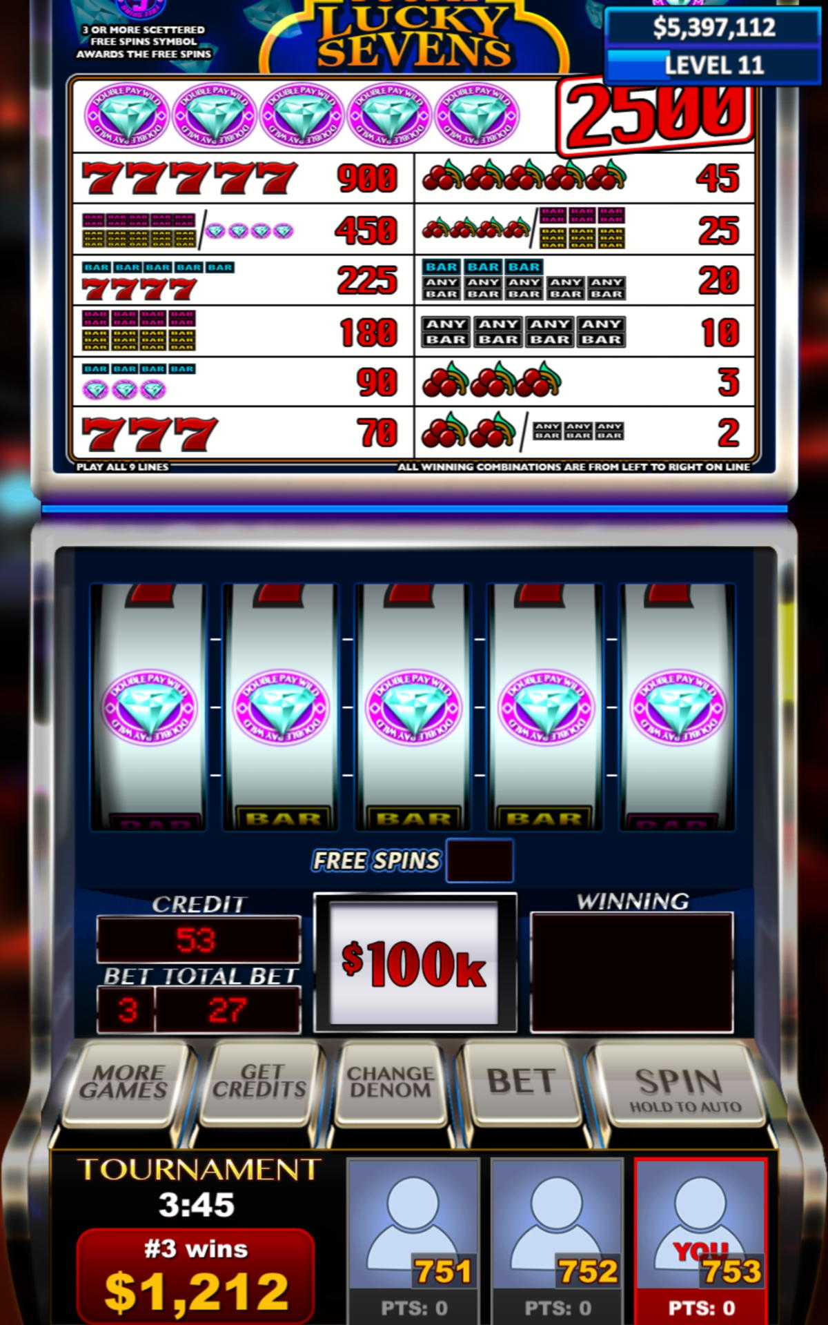 EURO 75 FREE Chip Casino w kasynie Party