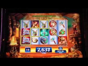 Silver Sword Slot Machine Bonus Retrigger Big Win 100X New York Casino Las Vegas