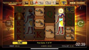 Eye of Horus megaways, Mega Huge Win wreszcie na większą stawkę