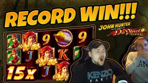 RECORD WIN !!! Da Vincis Treasure WIELKA WYGRANA (RETRIGGER) - Casinodaddy OGROMNA WYGRANA w grze kasynowej