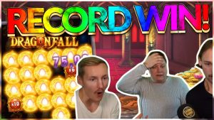 RECORD WIN! Grande vitória do Dragon Fall - ENORME - Jogos de cassino do Casinodaddy Transmissão ao vivo