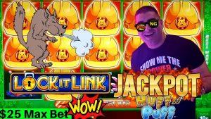 Huff N Puff automat HANDPAY JACKPOT - 25 $ maksymalny zakład | Wild Wild Nugget Slot Max Bet Bonus i więcej
