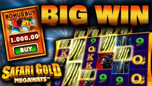 1000 € bonusköp på Safari atomnummer 79 Megaways (stort WIN)