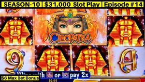 Cleopatra liczba atomowa 79 automat na automatach 6 $ Max Bonus Bet-Wielka sesja | smak 10 | Odcinek 14