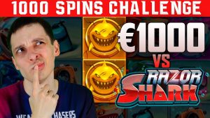 RAZOR SHARK 1000 SPINS SLOT CHALLENGE - stora WINS?