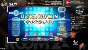 Duża WIN !!! Bonus w kasynie online Slot Reactoonz (Play'n GO) Garga - Postaw 5 € Wygraj 5.192 € (1.038)