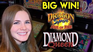 Diamond Queen spelmaskin! Slutligen ett stort VINST !! Trevlig Run of BONUSES !!