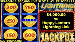 Jackpot de pagamento alto com slot machine LIGHTNING LINK LIGHTNING | Sabor-11 | EPISÓDIO # 21