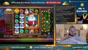 MEGA WIN! otyły Mikołaj duża WYGRANA! bonusy kasynowe Gry od MrGambleSlot Live bieżące