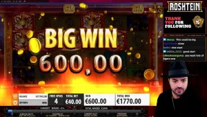 Roshtein stora WIN- 10230.00 EUR Bonusspel inåt Online casino bonus Tigers Glory slot