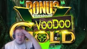 Enorm Bonus Win ★ Voodoo Au ★ ELK Studios-spelautomat, spelat på Vihjeareenas flöde