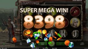 SteamTower Slot passado vezes NetEnt - Vitória grande de uma rodada