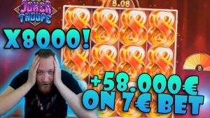 tejp WIN X8000! + 58.000 € PÅ 7 € SÄTT inåt JOKER TROUPE ⚡ ONLINE kasinobonus stor VINN