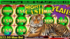 Mighty Cash dubbel uppåt Slot Machine ENORM VINST - 22.50 $ Maxinsats | smak-2 | EPISODE # 20
