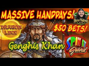 PONAD 30 5 JACKPOTÓW !! MAKSYMALNE ZAKŁADY Szaleństwo Dragon Link Spin It Grand XNUMX FIGURE HANDPAY !!