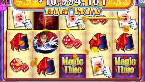 MAGIC TIME Videoslot casino bonusspel med en "stor WIN" lös SPIN BONUS