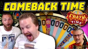 Galen stor WIN på Crazy Time när det behövs!