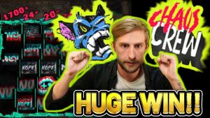 OGROMNA WYGRANA! CHAOS CREW duża WYGRANA - zakup bonusu 3 € na automacie kasynowym od CASINODADDY