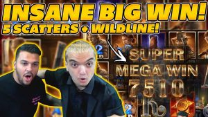 INSANE large WIN på DEAD OR live 2! 5 SCATTERS + WILDLINE! SUPER stor VINN på onlineslots!
