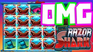 RAZOR SHARK🦈 SLOT BONUS HUNT grande WINS😱OMG É QUE QUASE uma cobertura total🔥 DE WILDS para cima A € 5 BET‼ ️