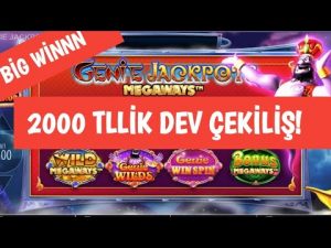 SLOT - GENİE JACKPOTS BİG WİN ÇEKİLİŞŞ! AÇIKLAMADA !! #SLOT # CASİNO #ROULETTE #RULET #BLACKJACK