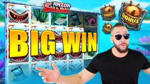 duża WIN! RAZOR SHARK - 50 € zakładu na automacie w kasynie!