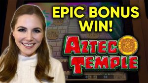 EPISK BONUS! Aztec Temple spelautomat! stor VINN! Super lycklig plockning!