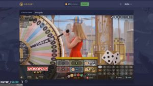 MONOPOLY LIVE duża taśma WIN 10000x!