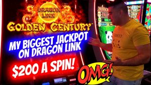 Mój NAJWIĘKSZY JACKPOT kiedykolwiek na automacie Dragon Link - spin 200 $ | Slot Machine Mega Handpay Jackpot