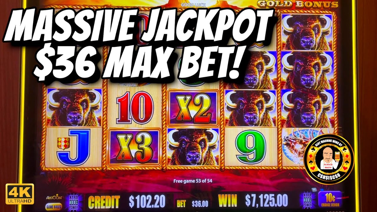 $36 MAX BET MASSIVE JACKPOT on Buffalo Au inwards Las