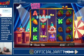 Clown Bonus!! Really large Win From Dork Unit Slot!!