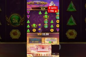 3 spins large WIN Gate of Olympus slot! #casino bonus #slots #gateofolympus