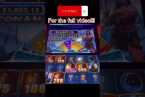 Conan!!!  We 3 times’d our bonus!!!  large Win, Minimum Bet!!! #casino bonus #slots #vegas
