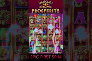EPIC $10 first off SPIN ON DANCING DRUMS PROSPERITY! HUGE WIN! DANCING DRUMS SLOT MACHINE! #shorts