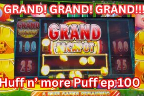$$$ GRAND Jackpot! Wolfie gave me my BIGGEST win on Huff n to a greater extent than Puff for the Special 100th Episode!
