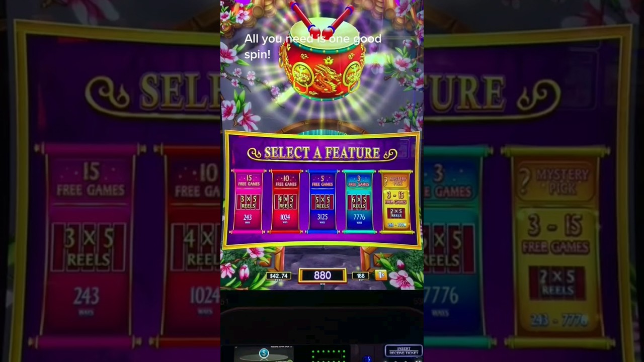 large WIN ON DANCING DRUMS PROSPERITY SLOT BONUS #casino bonus